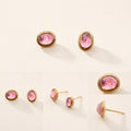 Rosé — Pink Tourmaline Stud Earrings